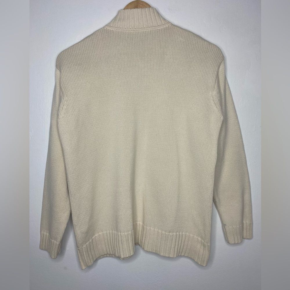 Lauren Ralph Lauren Quarter Zip-Up Knit Sweater Size Small Preppy Chunky - Picture 5 of 8
